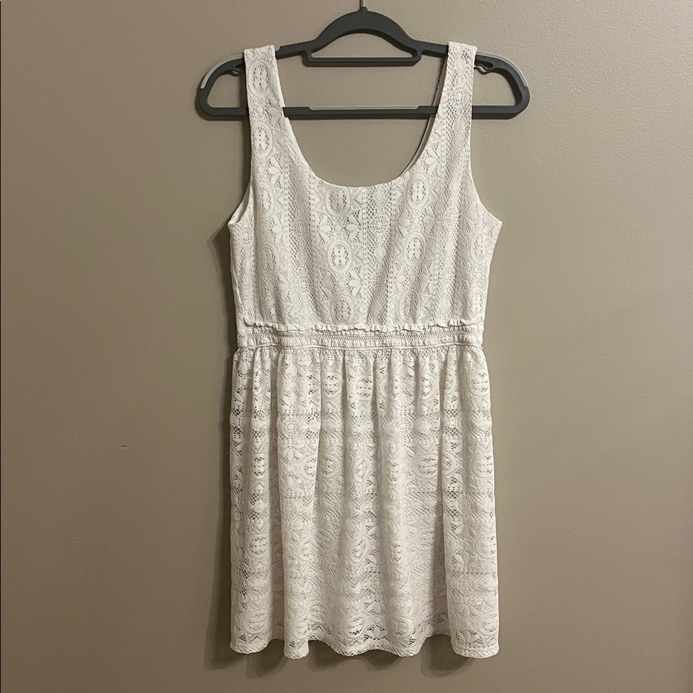 Love Reign White Lace Mini Dress
